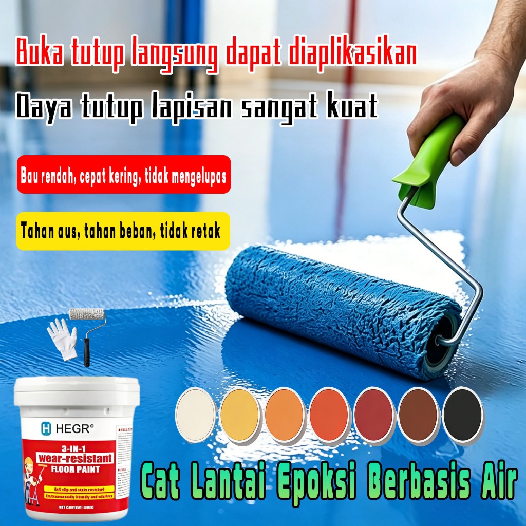 Cat Lantai Epoksi Berbasis Air Kelas Industri Tahan Aus Anti Air, Self-Leveling untuk Renovasi Lanta