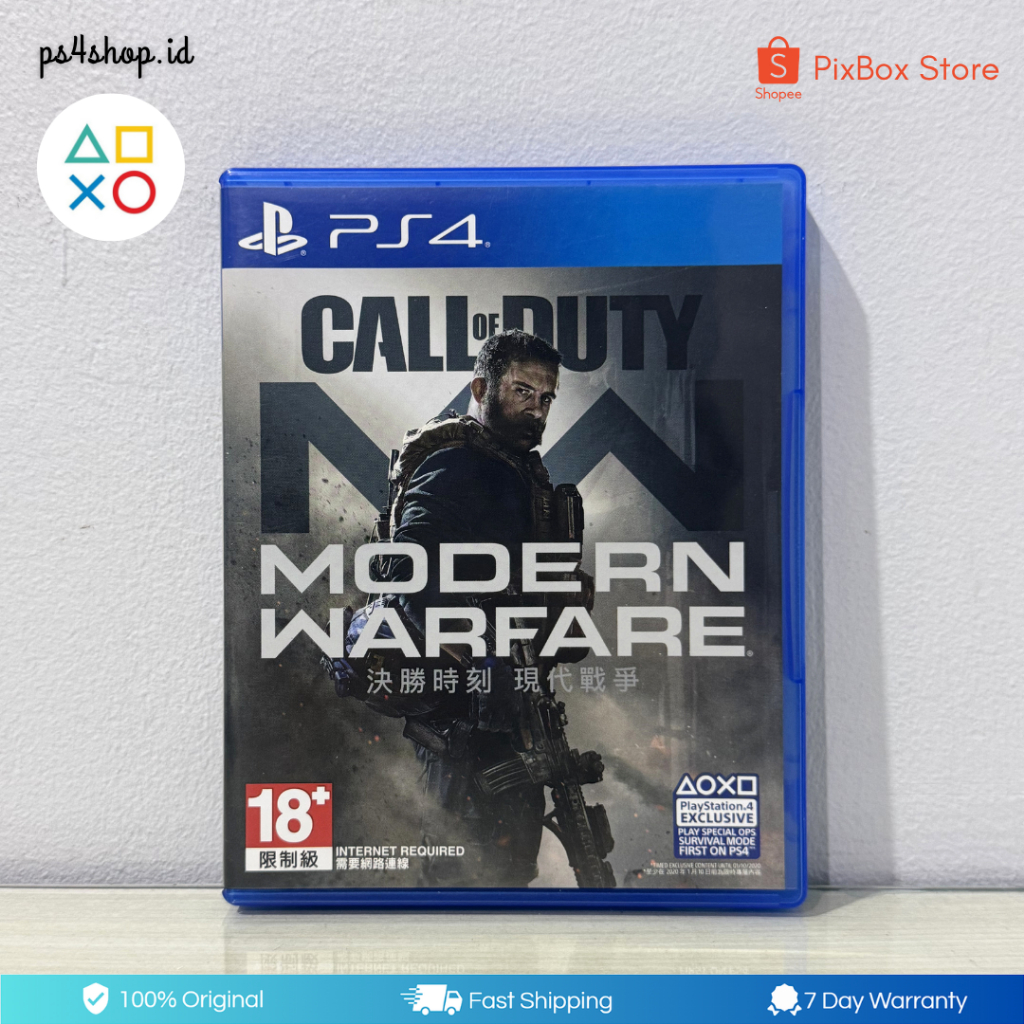 BD Kaset PS4 Call Of Duty Modern Warfare Second Bekas Original | Shooting Games Classic COD MW 1 Pla