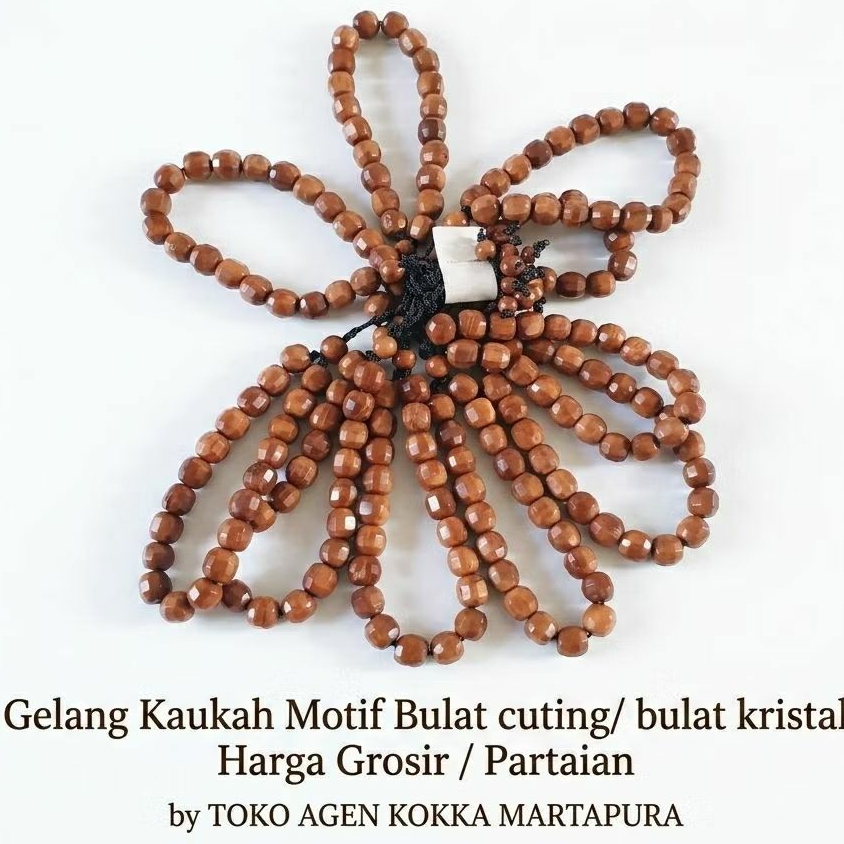 Gelang kokka bulat kristal 8 mm asli kokka /kaukah