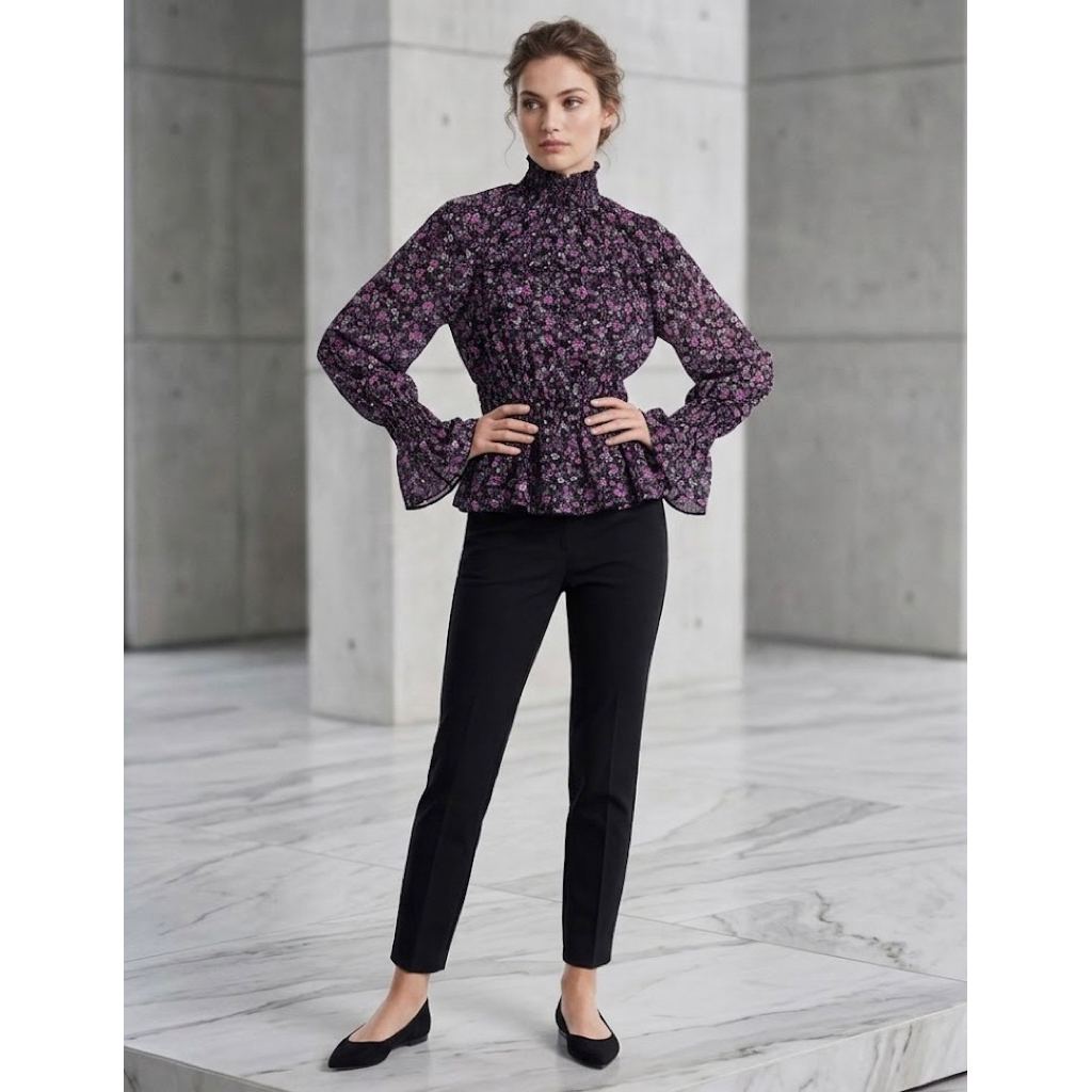 Blouse Floral Korean Style