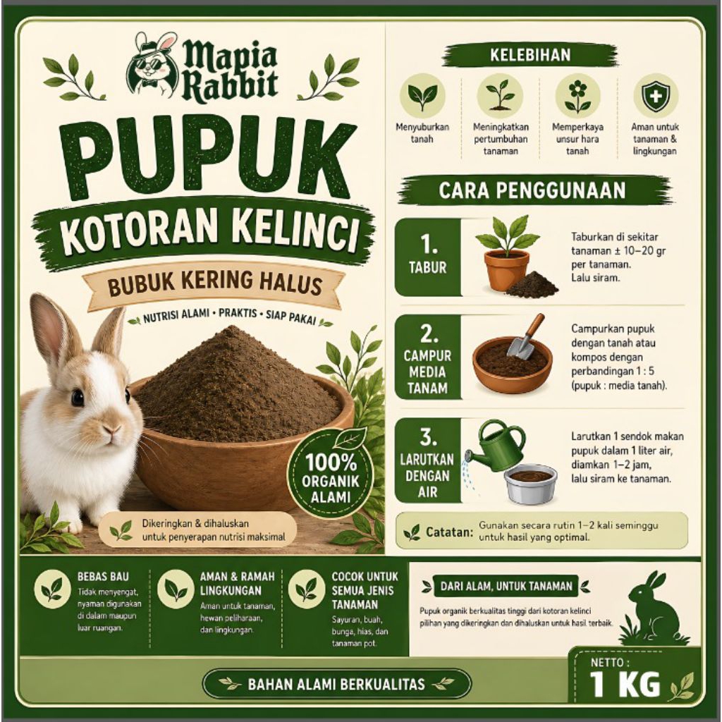 pupuk dari kotoran kelinci