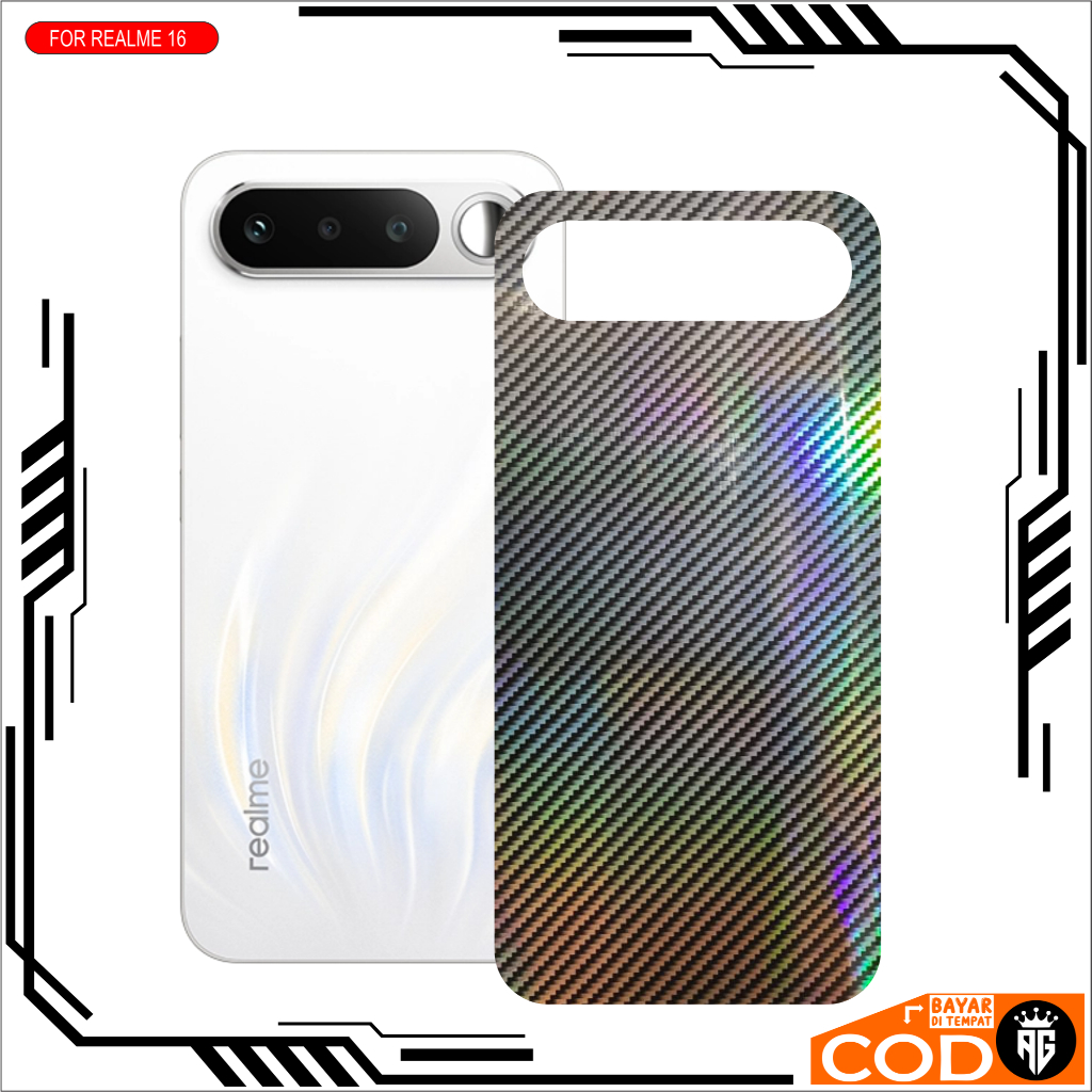 PROMO Graskin Carbon REALME 16 Terbaru Anti Jamur Pelindung Belakangan HP