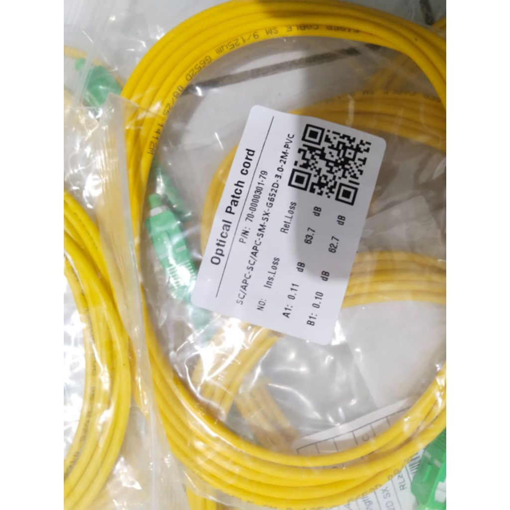 KABEL OPTIK KUNING ORI ZTE F670L OPTICAL PATCH CORD KONDISI BARU UNIT