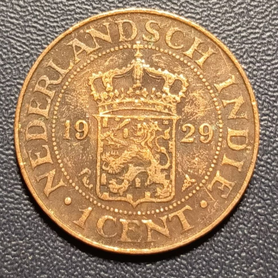 Koin 1 Cent Nederlandsch-Indie Tahun 1929