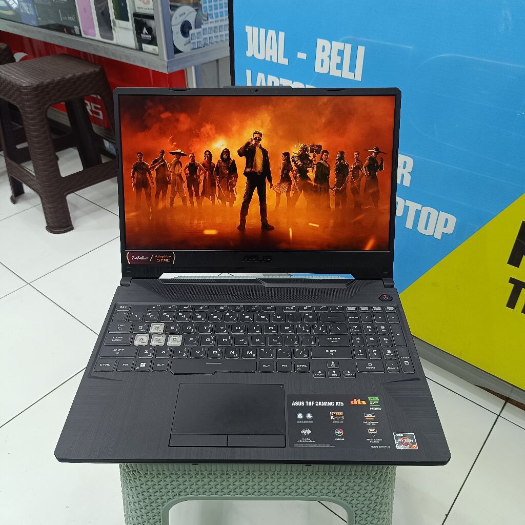 LAPTOP ASUS TUF GAMING A15 FA 506NFR AMD RYZEN 7 7435HS RAM 8 GB SSD 512 GB RTX 2050