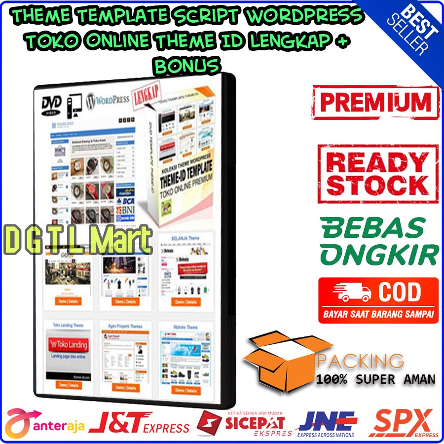 DVD Theme Template Script Wordpress Toko Online Theme ID Lengkap + Bonus