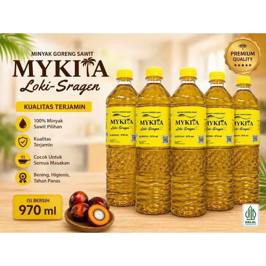 1 Dus Minyak Goreng M Y. Kita 970ml, Berkualitas, Bening, Bersih
