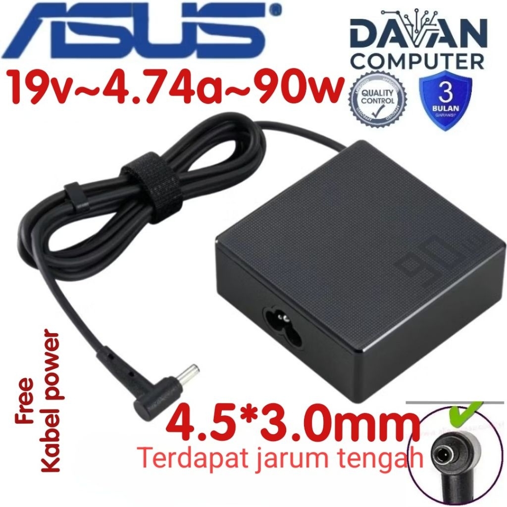 Adaptor Charger Asus ZenBook 13/14/15: UX331UAL, UX331FAL, UX331UN, UX333FN, UX430UN, UX433FA, UX433