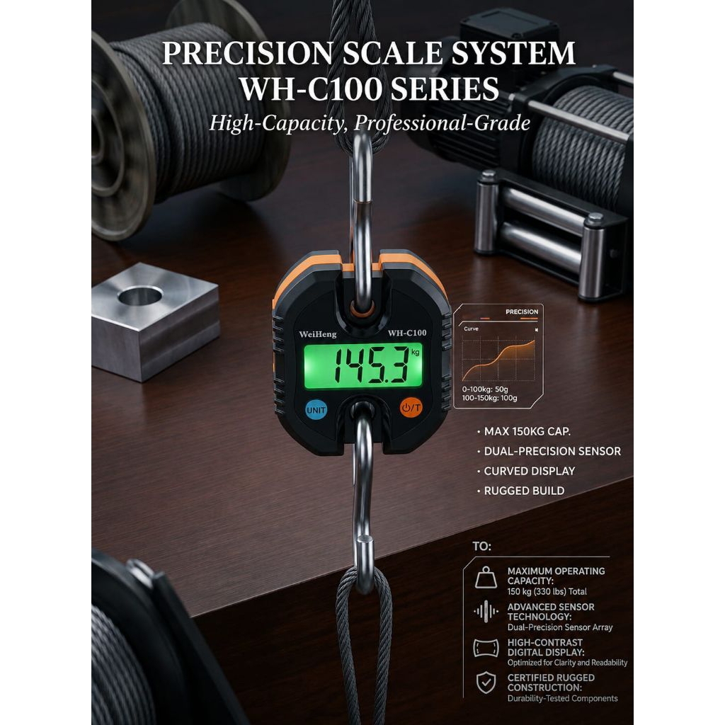 Timbangan gantung digital 150kg "WEIHENG"
