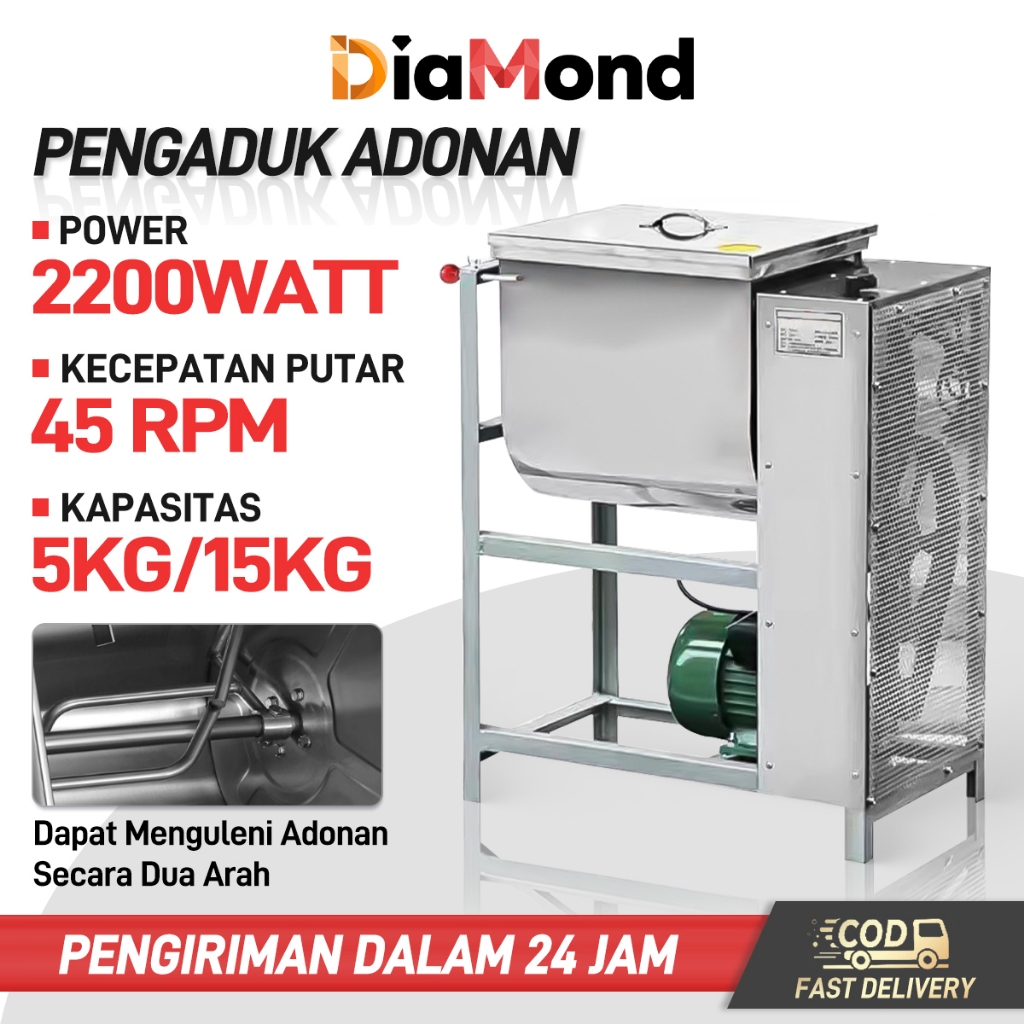 Mesin Pengaduk Adonan Mie Cireng Cilok Adonan Padat/Penggiling Mie/Horizontal Dough Mixer/Mixer adon