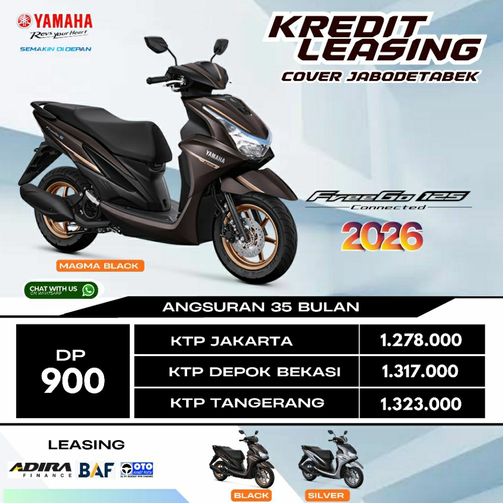 DP Motor Yamaha Freego Keyless Connected Jakarta Bekasi Depok Tangerang