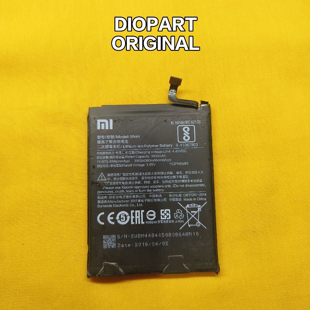 BATERAI BN44 REDMI 5 PLUS ORIGINAL COPOTAN TESTED