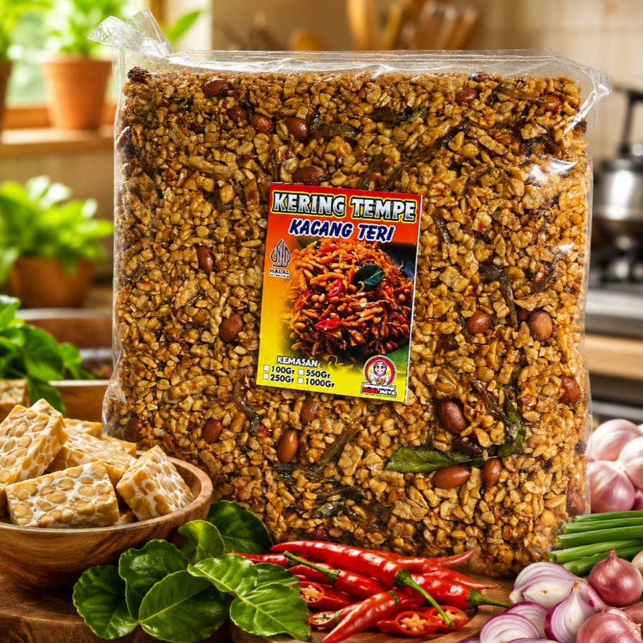 Kering Tempe / Orek Tempe Pedas Manis 1kg