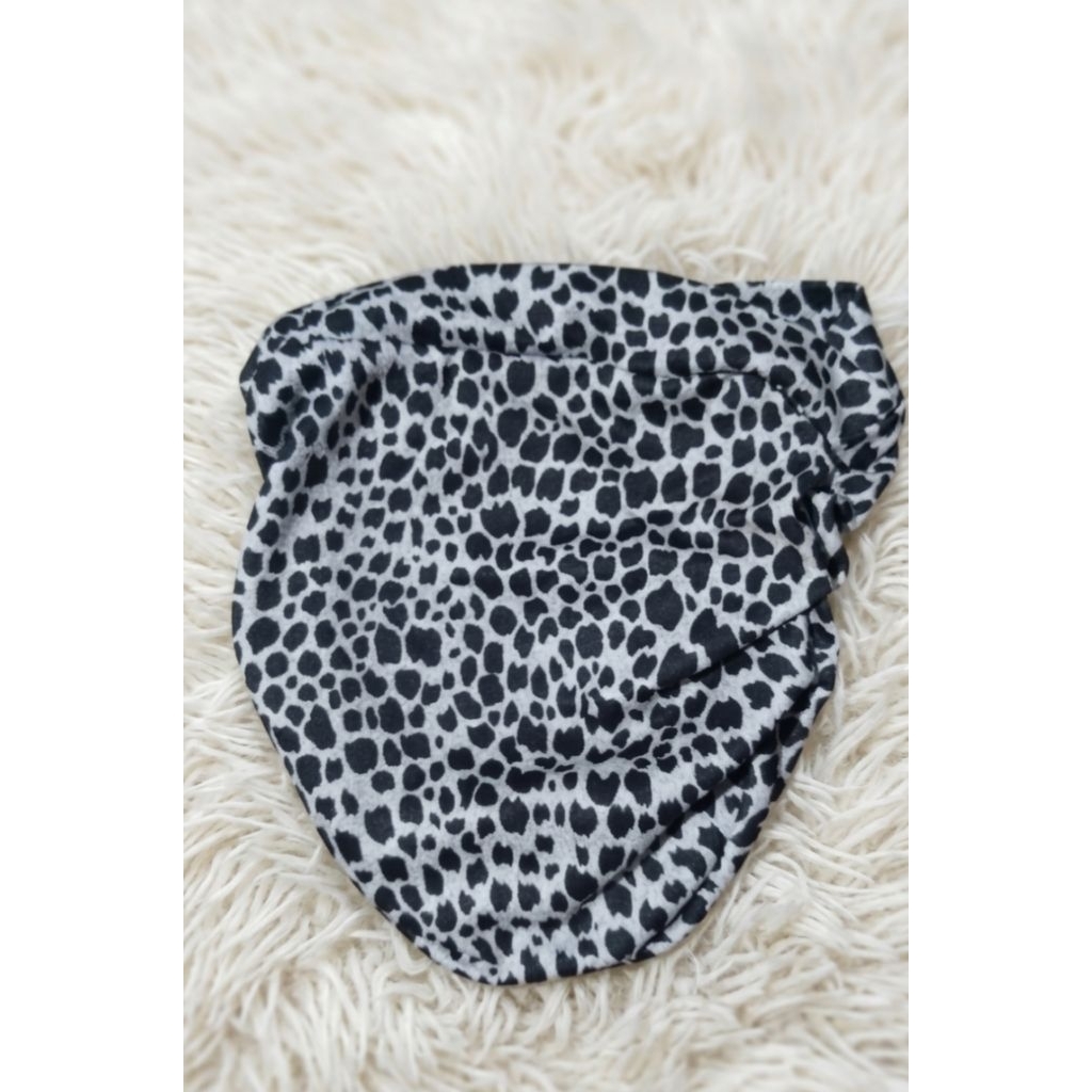 KUPLUK TOPI PENUTUP KEPALA MOTIF leopard