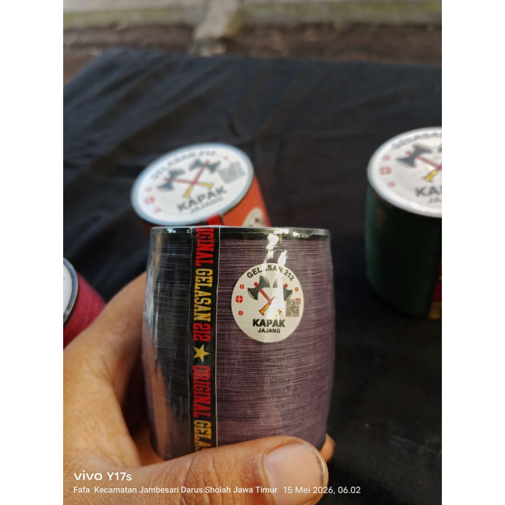 Benang layangan cap kapak wiro sableng 1500 Yard -gambar kapak Jajang 212 , Warna Acak, Berkualitas