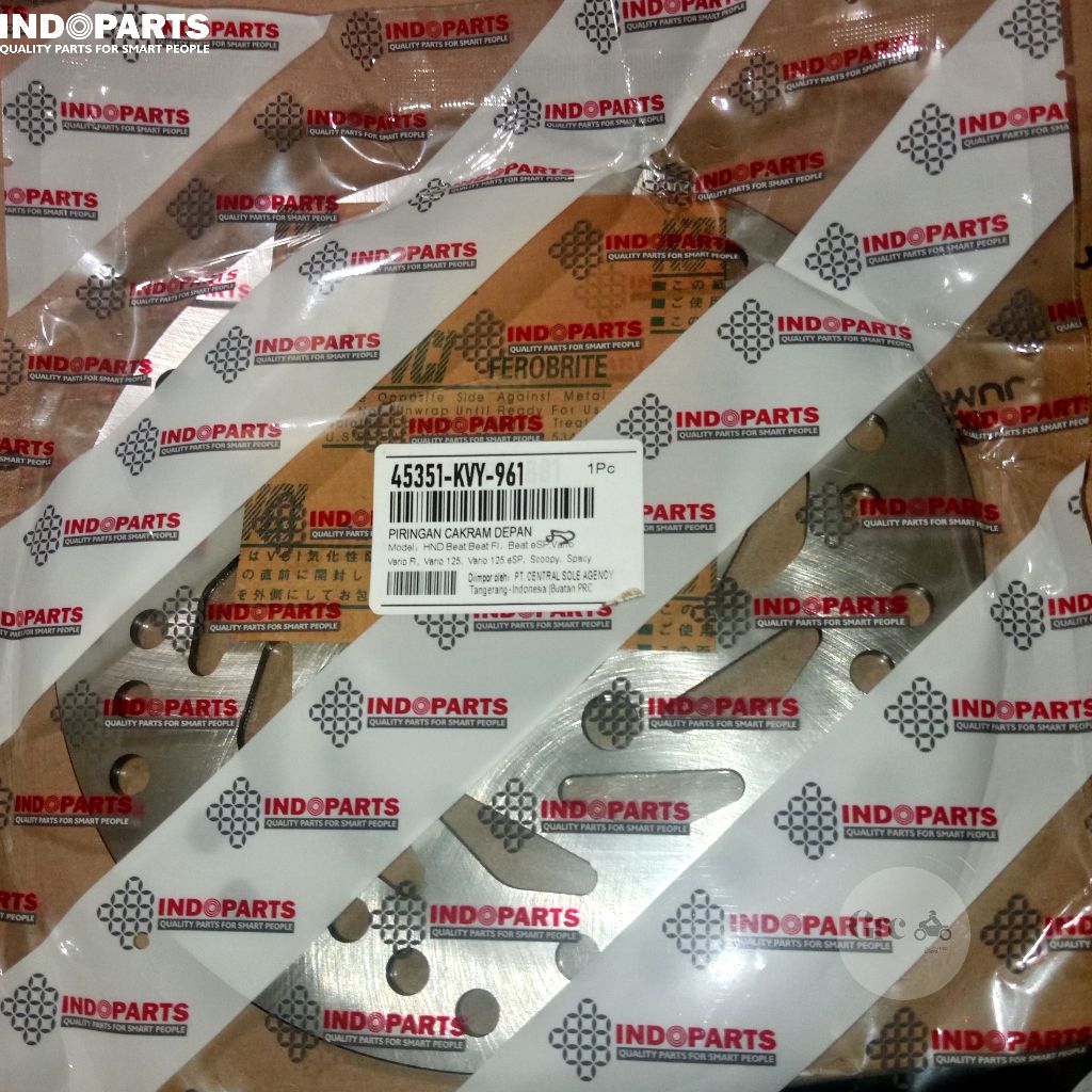 PIRINGAN CAKRAM DEPAN DISC BRAKE KVY INDOPARTS HONDA BEAT KARBU FI ESP VARIO KARBU FI 125 SCOOPY SPA