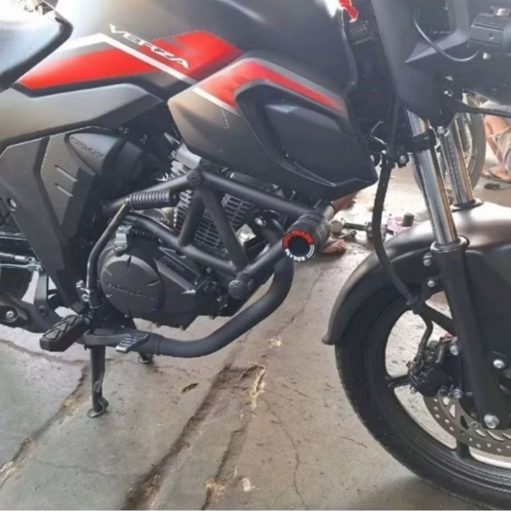 Crashbar CB Verza Tubular Full Besi Tebal + Slider Pelindung Mesin CB Verza