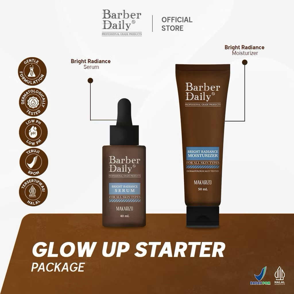 BARBER DAILY GLOW UP STARTER PACKAGE - Barber Daily Bright Radiance Serum + Barber Daily Bright Radi