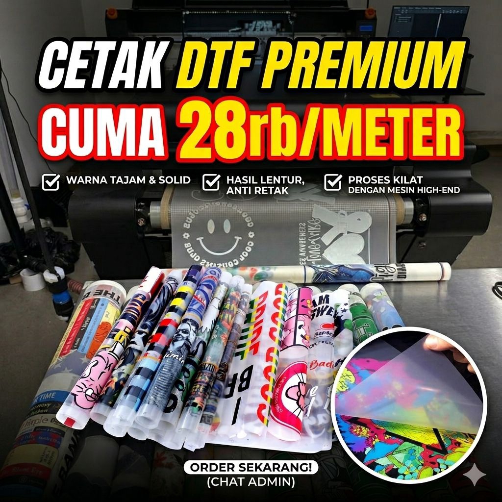 ​[CUSTOM] Jasa Cetak Sablon DTF Meteran