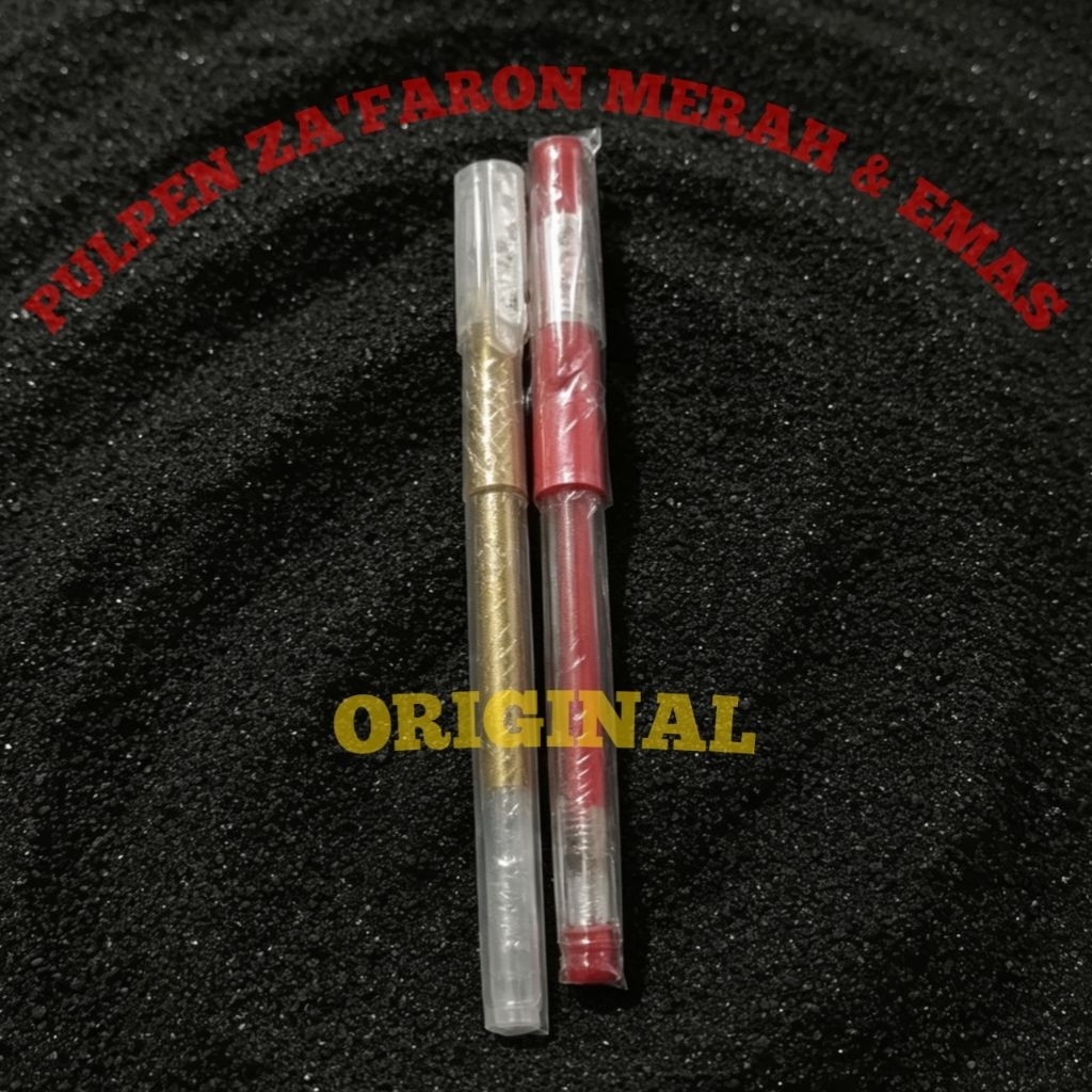 pulpen jafaron merah & emas