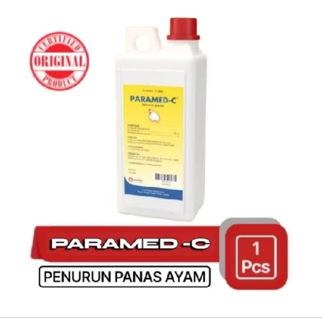 PARAMED-C 1 LITER MEDION Obat Penurun Panas Ayam Untuk Peternak