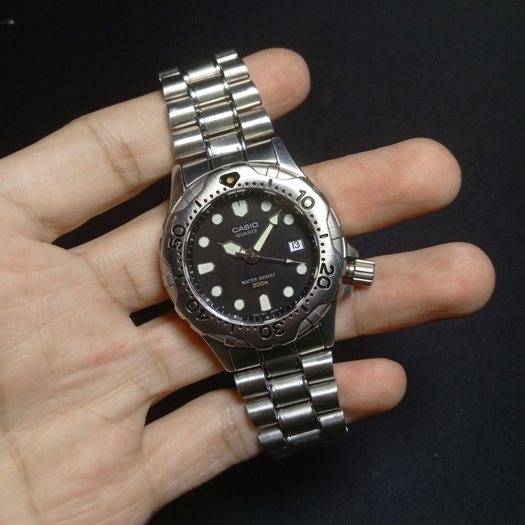 jam tangan casio mdp 801 scuba diver mesin swiss eta rare vintage