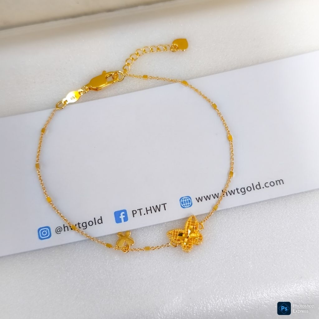 Gelang kupu emas 300%