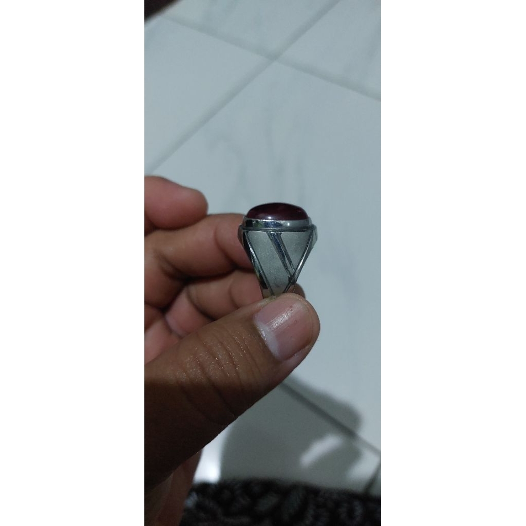 cincin akik natural merah siam bangkok