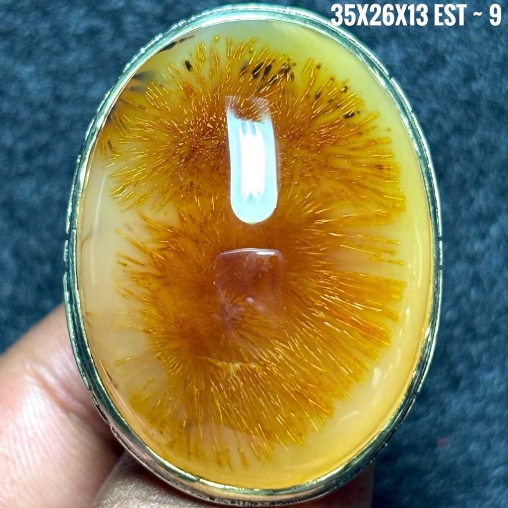 NATURAL BATU AKIK SERAT CENDANA JUMBO