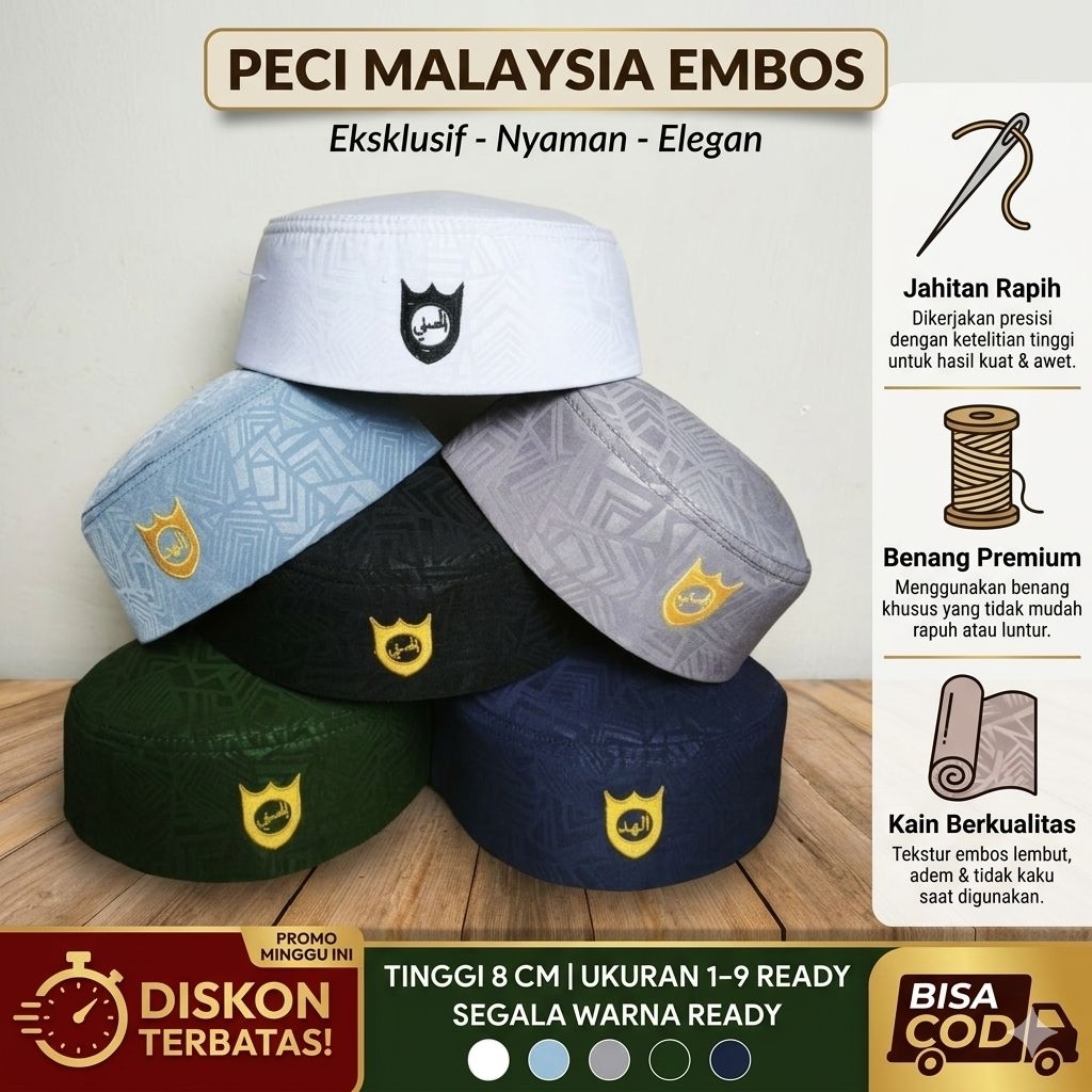 Peci Kopiah Embos Sultan Terbaru Peci Kopiah Malaysia Embos Peci Kopiah Uje Logo Embos Peci Kopiah A