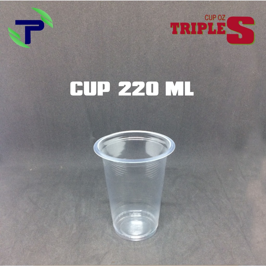 Gelas Plastik air minum 220ml / Cup Plastik 220ml