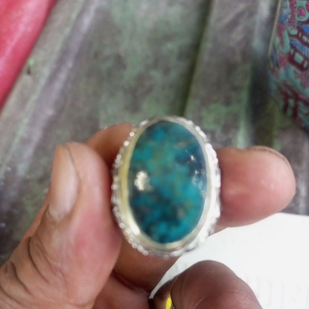 Pirus Persia Badar perak batu natural