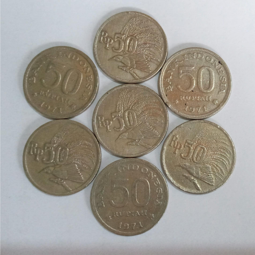 Koin Cendrawasih 50 Rupiah Tahun 1971