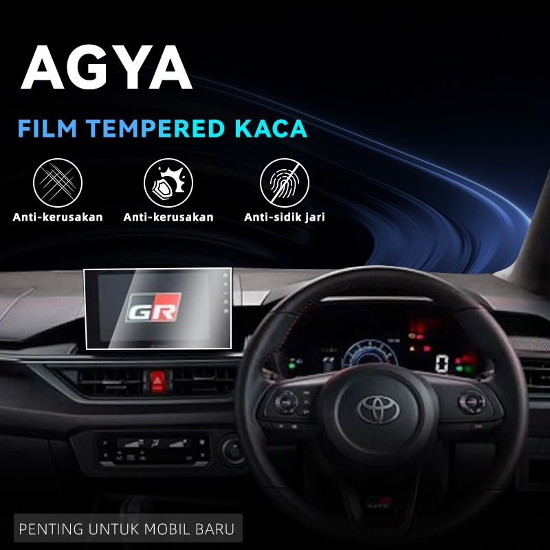Toyota Agya 2023 Tipe E/G Pelindung Layar Kaca Premium Anti Gores, Aksesoris Mobil Baru, Modifikasi 