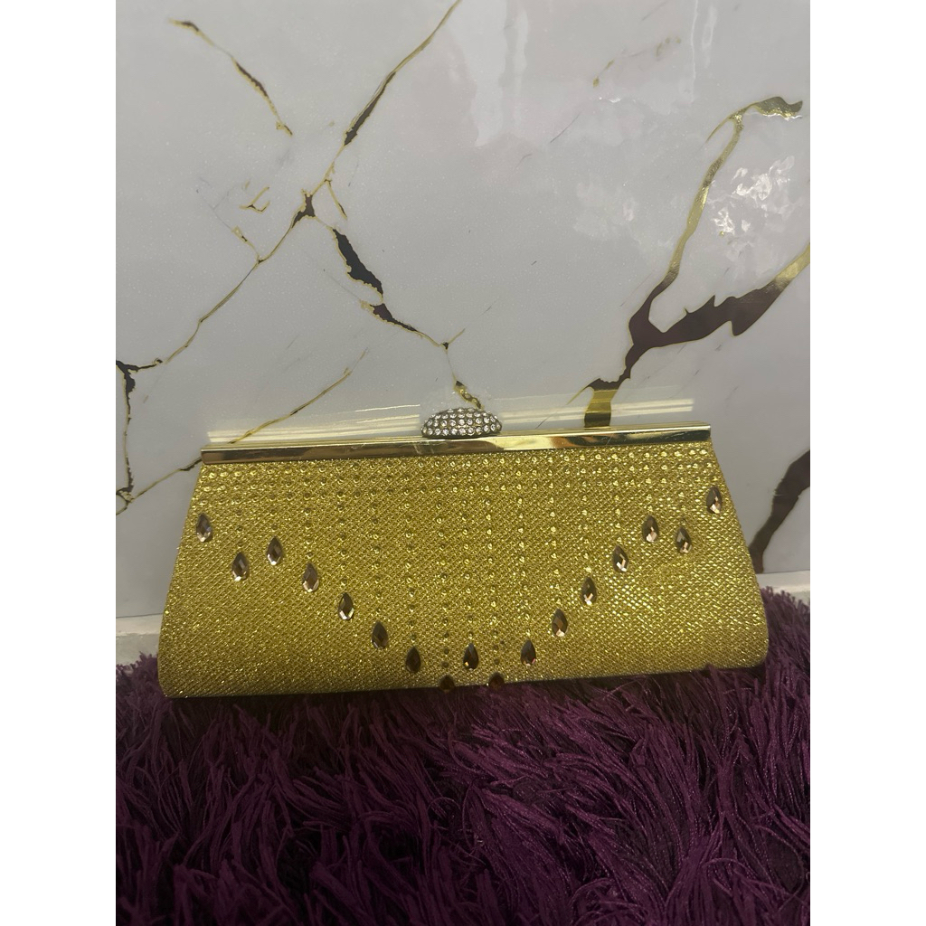 [PRELOVED] TAS PESTA TAS KONDANGAN GOLD