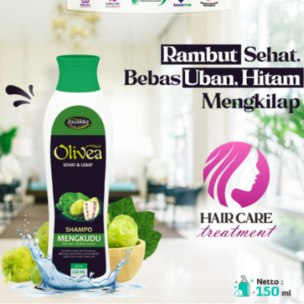 Shampo herbal olivea mengkudu plus zaitun menguatkan dan mencerahkan rambut