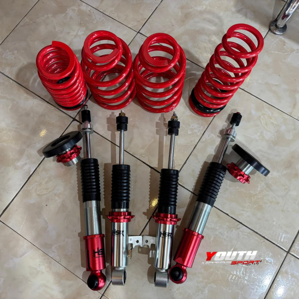 Coilover Profender Hsr Red Front Rear Untuk Toyota Innova Diesel | Gratis Pemasangan Dan Spooring