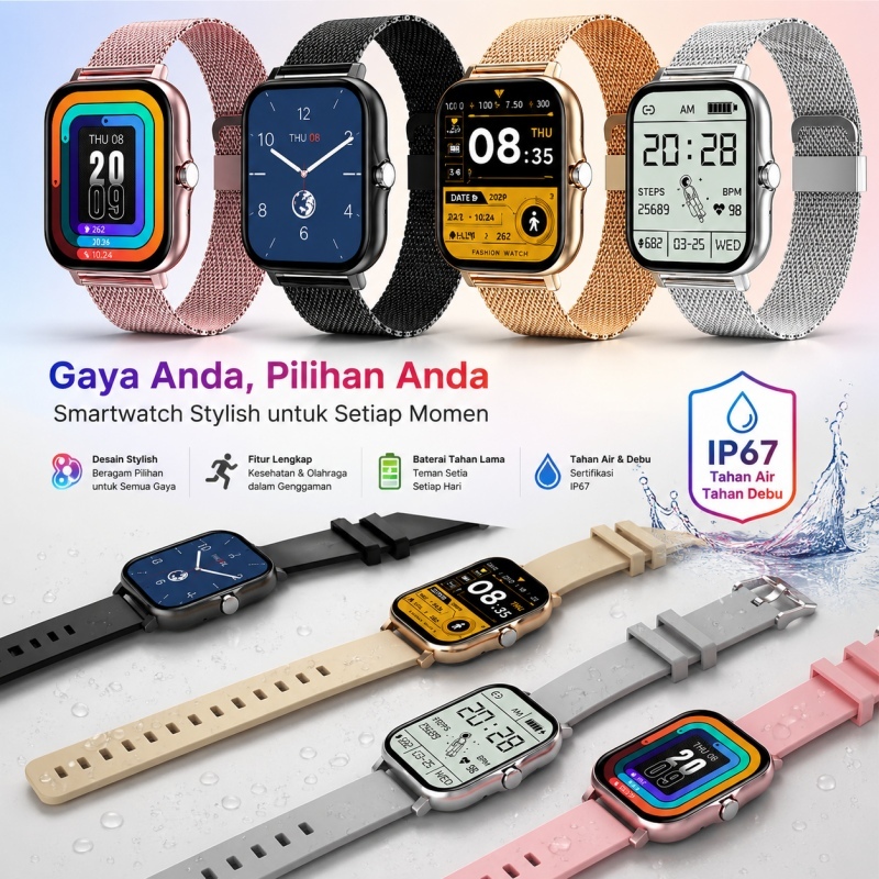 BIG PROMO jam tangan smartwatch amoled smart watch wanita smartwatch pria digital iphone smartwatch