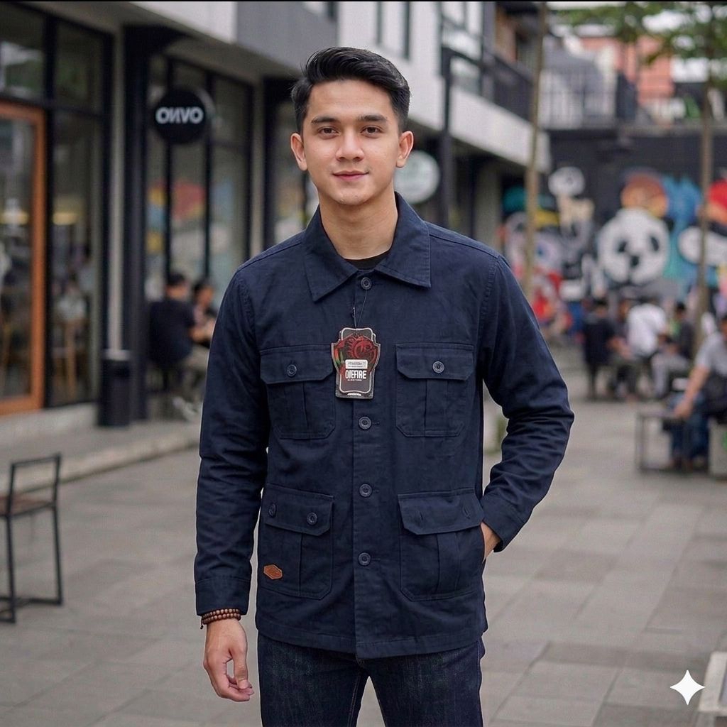 JACKET CANVAS PRIA JACKET SEMI PARKA PRIA JACKET DISTRO ONFIRE ORIGINAL