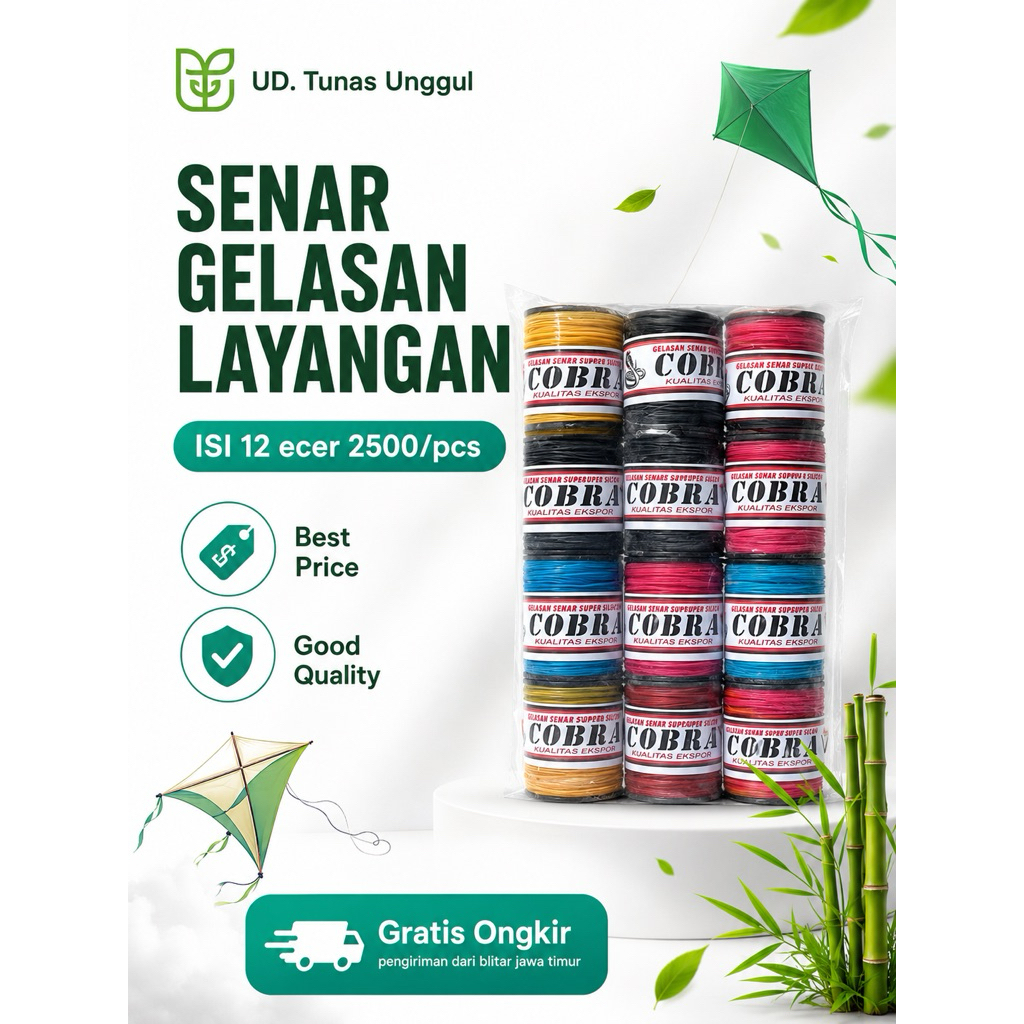 SENAR LAYANGAN snap isi 12pcs ecer 2.500/pcs- senar layangan super tajam- benang gelasan tajam- kenu