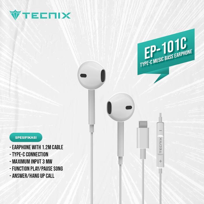 Earphone TECNIX EP-101-C Type C & EP-101-l Iphone