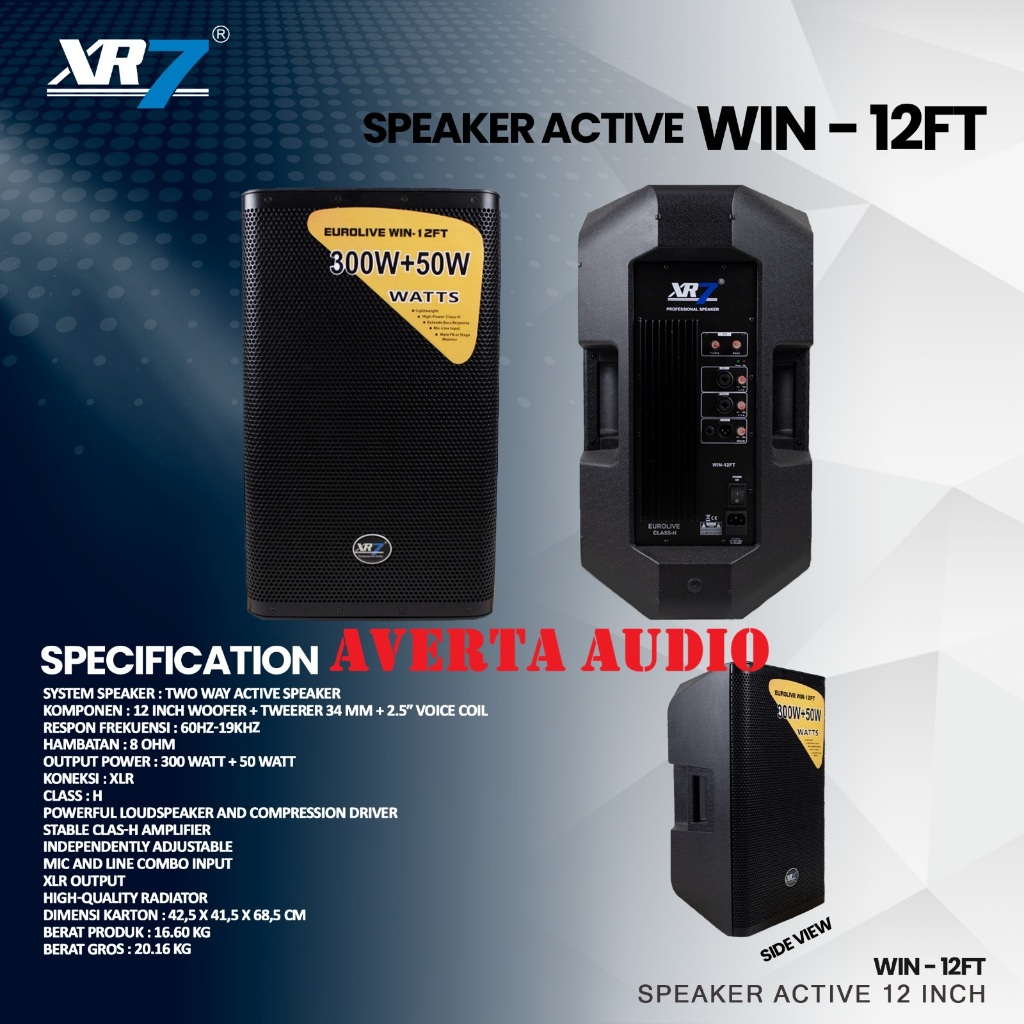 XR7 Speaker Aktif Eurolive Win 12 FT Original 12 inch Active Win 12FT