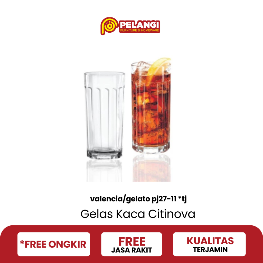 Gelas citinova valencia/gelato pj27-11  | Gelas Kaca Cantik Estetik | citinova valencia/gelato pj27