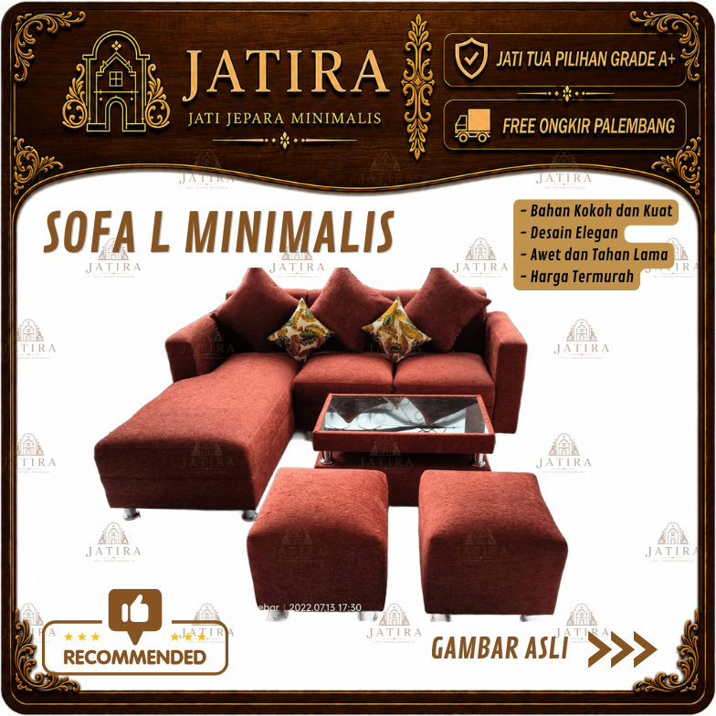 Sofa Tamu L Minimalis | Sofa Tamu L Minimalis Murah Palembang