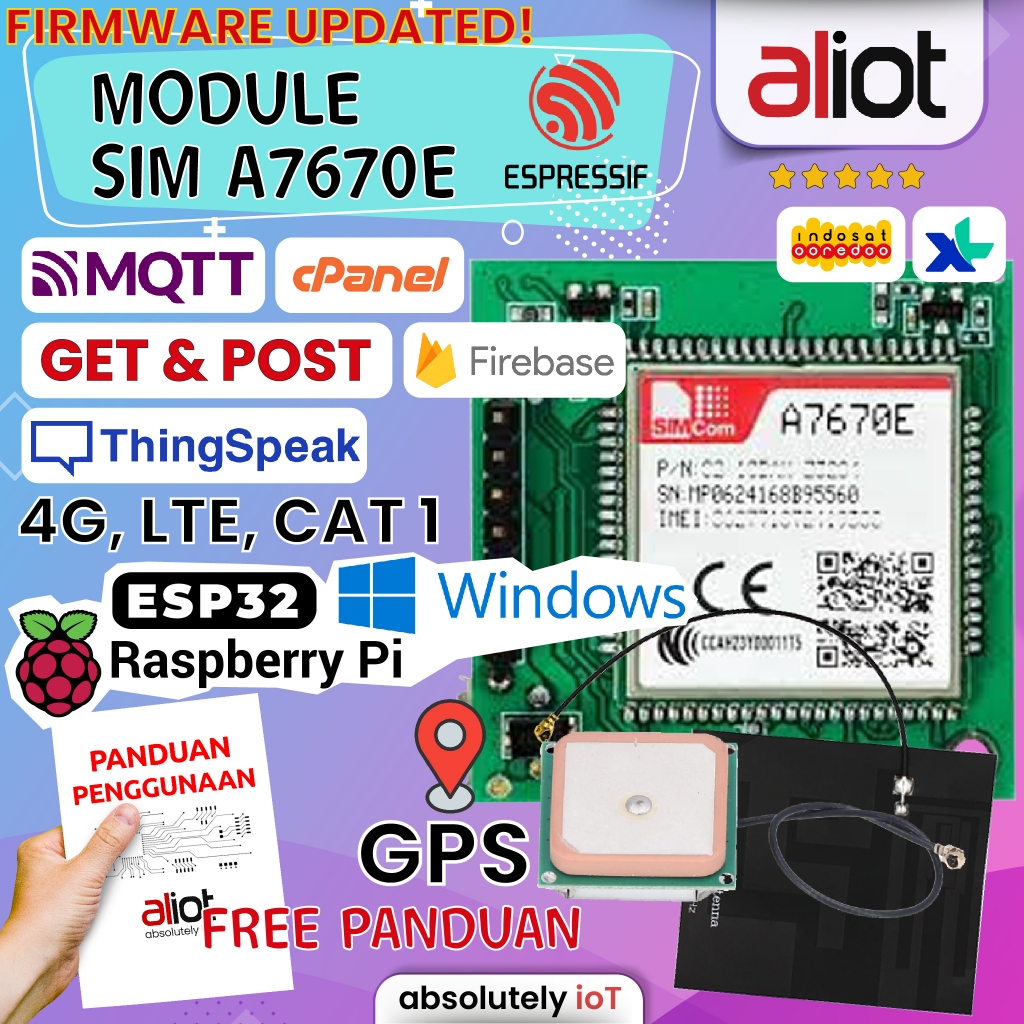 SIM A7670E MODUL LTE CAT1 SIM7670E modul 4g Lte bukan sim7000 bukan sim7600 bukan lilygo sim7000 buk