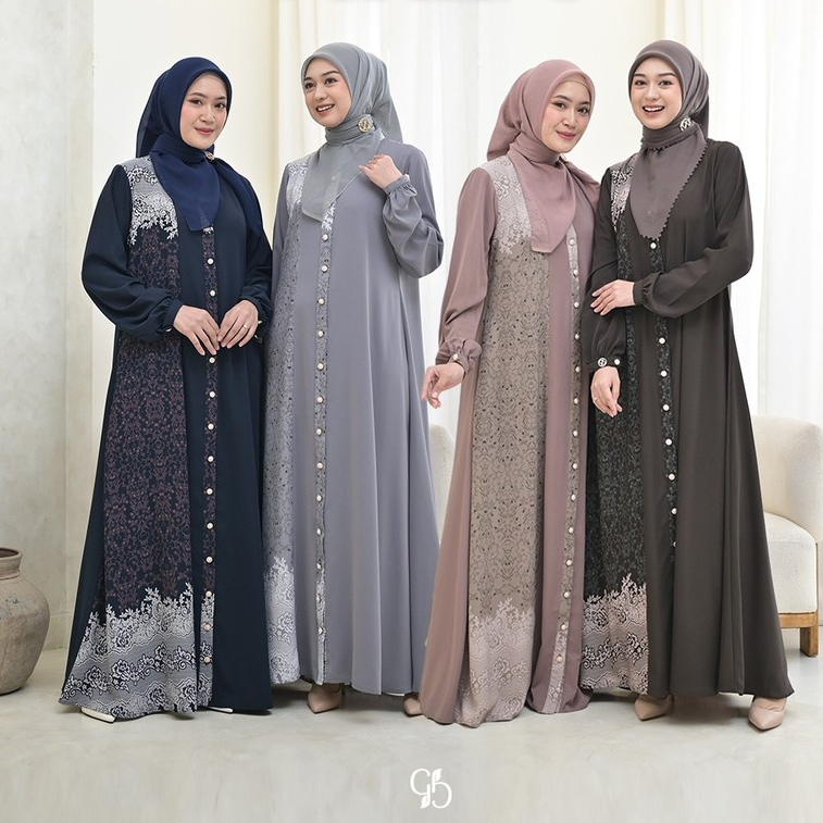 GREENISM - Arza Dress Wanita Linora Richie | Gamis Lebaran 2026 Model Gamis Terbaru