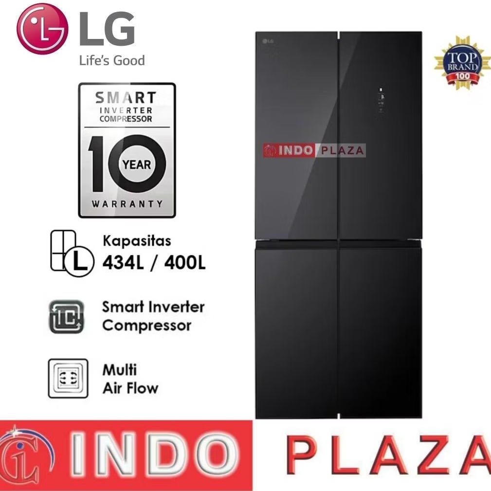 KULKAS LG SIDE BY SIDE GCFB41FPGAM | KULKAS MULTI DOOR 4 PINTU 434Liter