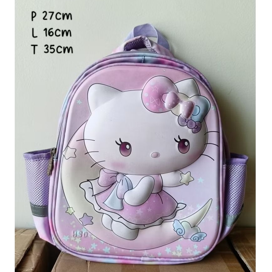 Preloved tas sekolah anak TK 3D hardcase Sanrio hello Kitty
