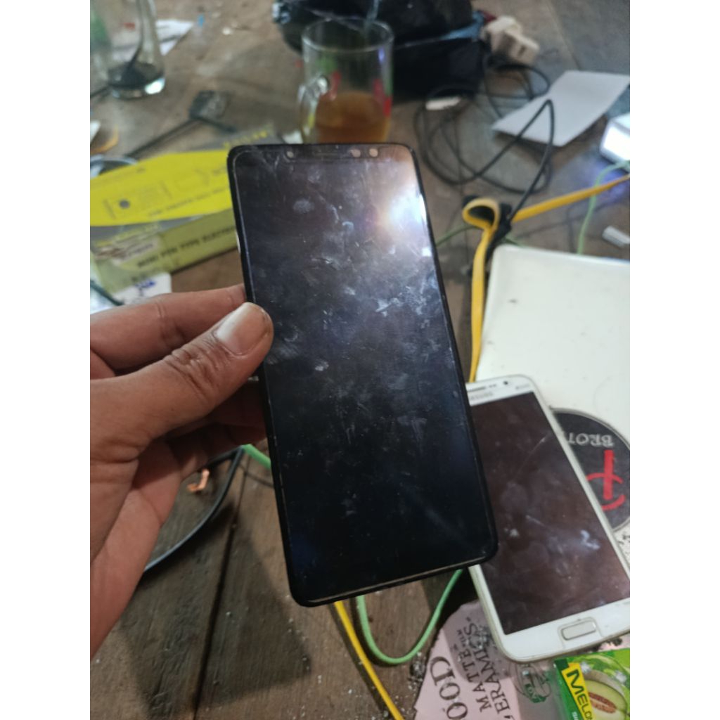 lcd ori copotan samsung a8+ normal