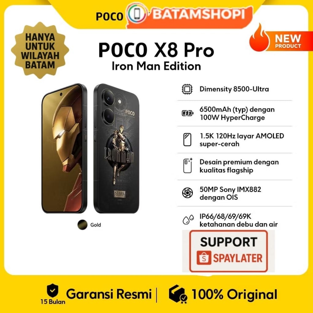 POCOPHONE POCO X8 pro IRON MAN EDITION 12/512 GB - BATAM
